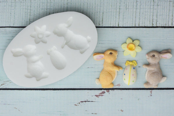 Easter Bunny cupcake mould- Rabbit Silicone Mould - Ellam Sugarcraft Moulds For Fondant Or Chocolate