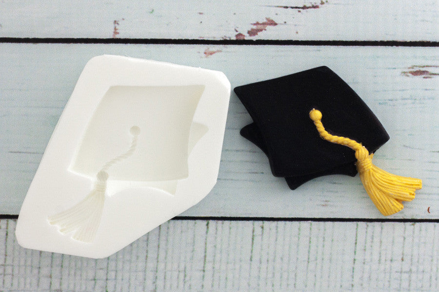 Graduation cap Silicone Mould - Graduation mold- Mortar board mould-Ellam Sugarcraft Moulds For Fondant Or Chocolate