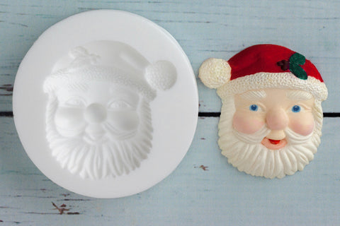 Father Christmas cupcake mold- Santa head Silicone Mould - Ellam Sugarcraft Moulds For Fondant Or Chocolate