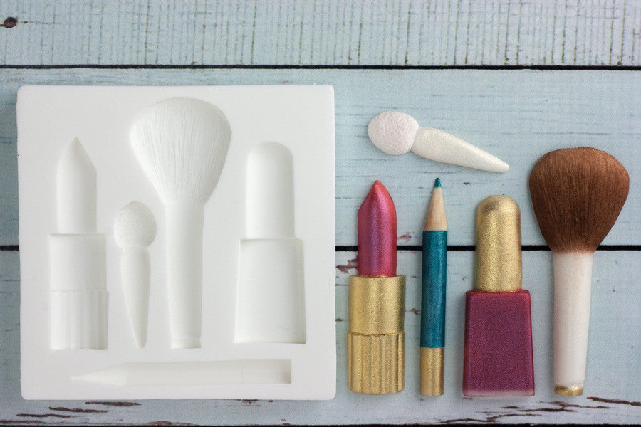 Make up cupcake mould Cosmetics mold - Silicone cupcake cake craft Mould - Ellam Sugarcraft Moulds For Fondant Or Chocolate