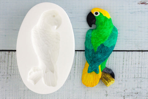Parrot Silicone Mould - Ellam Sugarcraft cupcake cake craft Moulds For Fondant Or Chocolate