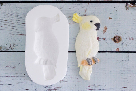 Cockatoo, Parrot, tropical bird Silicone cupcake cake craft Mould - Ellam Sugarcraft Moulds For Fondant Or Chocolate