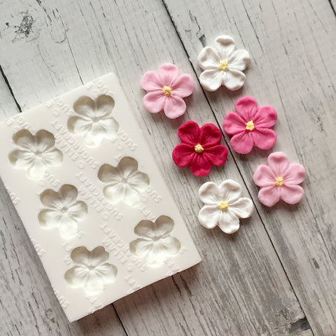 Blossom flower single design 6 cavity repeat spring flower Silicone Mould