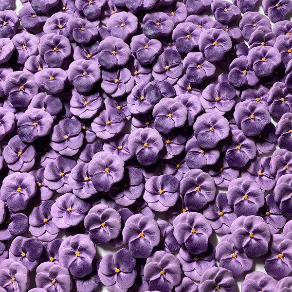 Violas , Pansies, purple, lilac sugar flowers mould 