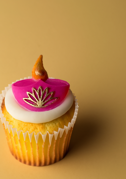 Diwali Diyas Candle Lamp Shaped 2 Cavity, henna Silicone Sugarcraft Mould