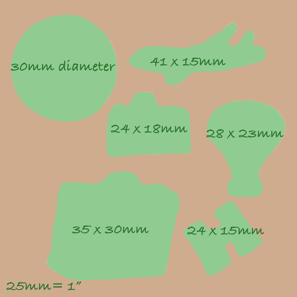 World Travel, Suitcase, Camera, Binoculars, Plane  Silicone Mould