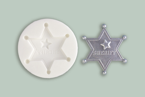 Sheriff Badge  Mould - cowboy mold - Ellam Sugarcraft 