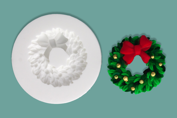 christmas wreath silicone craft mould Ellam sugarcraft mould
