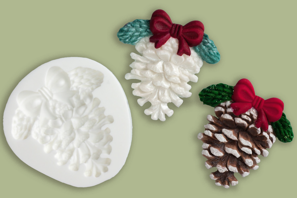 Christmas Fir cone/ Pine cone  Silicone cupcake cake craft Mould - Ellam Sugarcraft