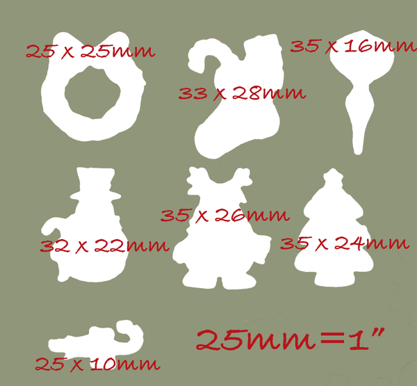 Christmas Theme Mix 1 Silicone Mould