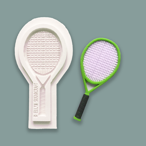 4" tennis racquet craft mould Ellam Sugarcraft mould 