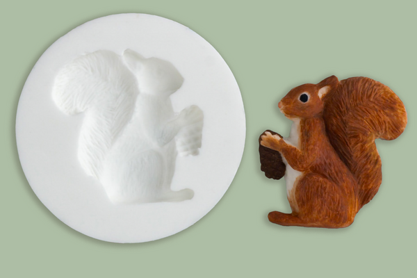 Squirrel  Mould - woodland mould - Ellam Sugarcraft cupcake cake craft Moulds 