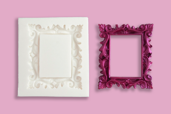 ornate Picture Frame Silicone cupcake Mould - Ellam Sugarcraft cake craft Moulds