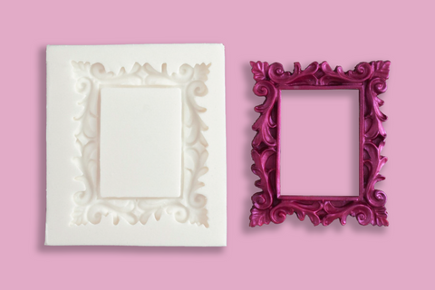 ornate Picture Frame Silicone cupcake Mould - Ellam Sugarcraft cake craft Moulds
