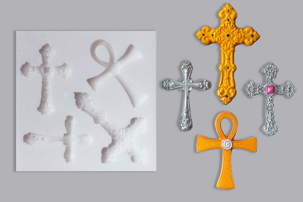 Communion cupcake mold-Crosses, Baptism, Christian, Silicone craft cake  Mould - Ellam Sugarcraft Moulds 