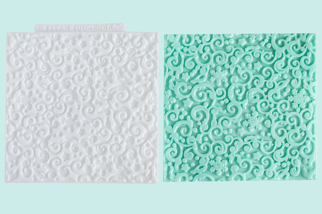 Decorative Christmas snowflake Swirl Texture Mat Silicone Mould