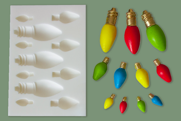 Christmas Tree Lights, Fairy Lights,  Silicone cake cupcake craft Mould - Ellam Sugarcraft Moulds 