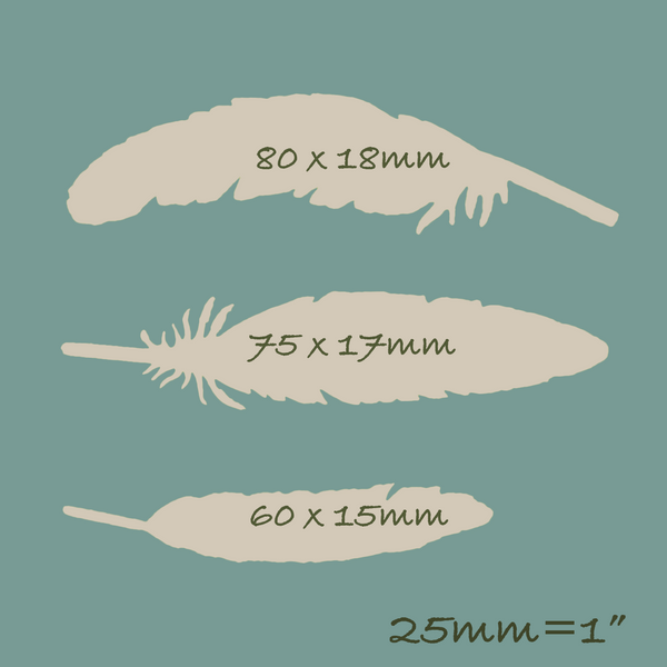 3 Highly Detailed Feathers,  feather Silicone Mould