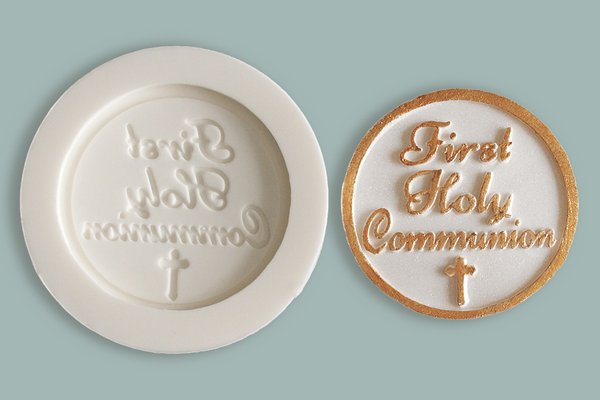 First Holy Communion Cupcake Topper Silicone cake craft  Mould - Ellam Sugarcraft Moulds For Fondant Or Chocolate