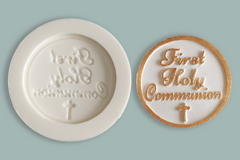 First Holy Communion Cupcake Topper Silicone cake craft  Mould - Ellam Sugarcraft Moulds For Fondant Or Chocolate