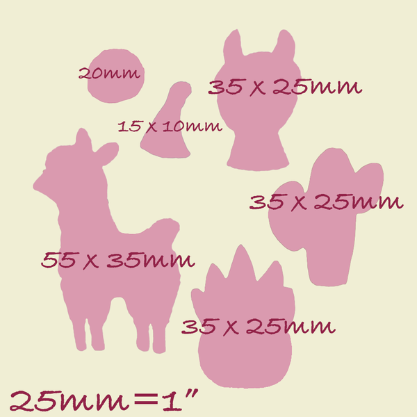 Hand Sculpted Llama - Alpaca & Cactus Fiesta Mould