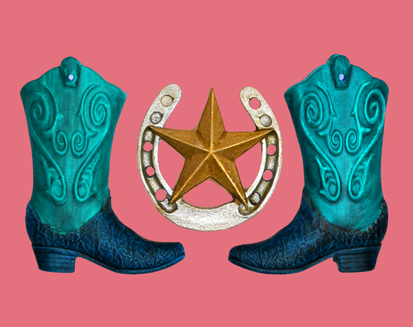 Cowboy Boots, Horseshoe star, country & western, line dancing, Silicone Mould (Copy)