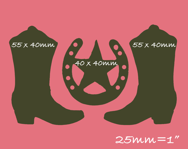 Cowboy Boots, Horseshoe star, country & western, line dancing, Silicone Mould (Copy)
