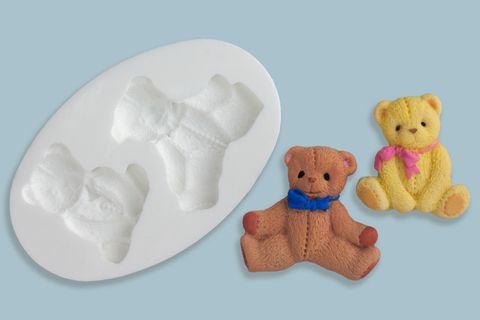 Teddy Bears, Baby Teddies Silicone Mould - Ellam Sugarcraft Moulds 