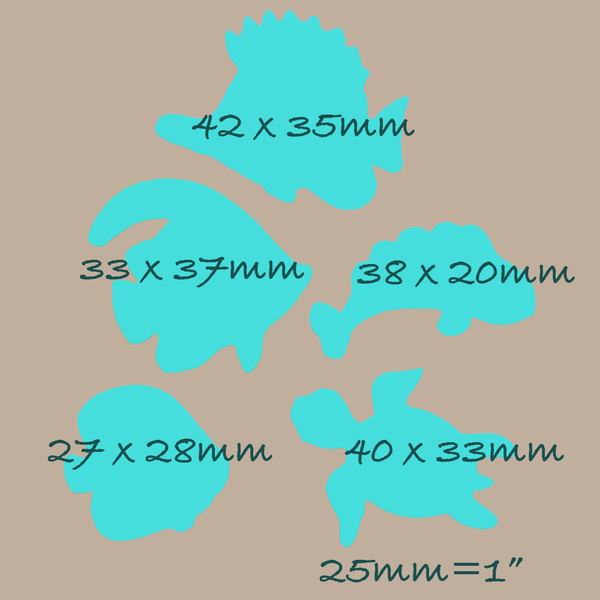 Whimsical Ocean Sealife Fish & Turtle Silicone Mould