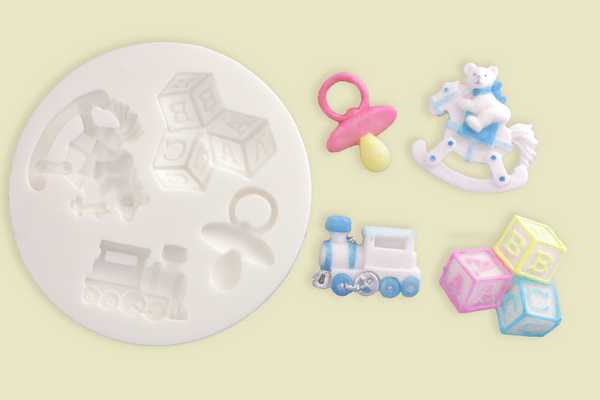 Baby shower cupcakes Nursery Silicone cupcake Mould - Ellam Sugarcraft Moulds