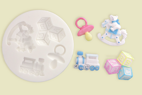 Baby shower cupcakes Nursery Silicone cupcake Mould - Ellam Sugarcraft Moulds