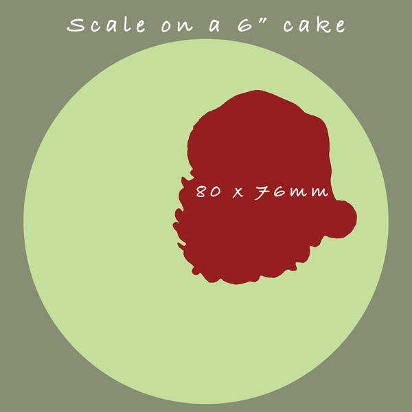 Santa Claus head,  face, 80mm Father Christmas head,Silicone Mould