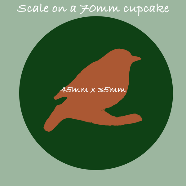 Christmas Small 4.5 cm Robin Silicone Mould
