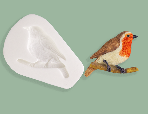 Christmas Robin Silicone cupcake craft, cake Mould - Ellam Sugarcraft Moulds For Fondant Or Chocolate
