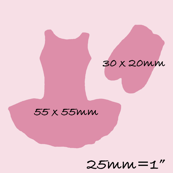 Ballet Tutu & Ballet Shoes Silicone Mould