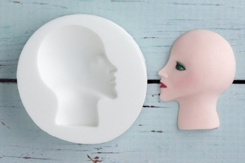 Art Deco Style Face Silicone Mould - Ellam Sugarcraft Moulds For Fondant Or Chocolate