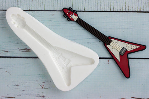 Guitar Mould - rock guitar mold- Ellam Sugarcraft cupcake cake craft Moulds For Fondant Or Chocolate