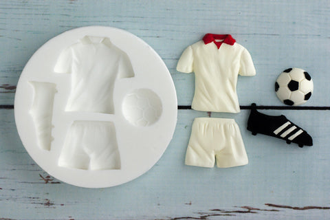 Football Kit mould- Soccer Strip mold-  football shirt silicone cupcake mould - Silicone Mould - Ellam Sugarcraft Moulds For Fondant Or Chocolate
