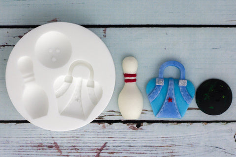 Bowling Silicone cupcake craft cake Mould - Ellam Sugarcraft Moulds For Fondant Chocolate polymer clay resin