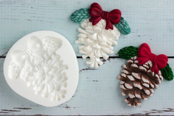 Christmas Fir cone/ Pine cone  Silicone cupcake cake craft Mould - Ellam Sugarcraft Moulds For Fondant Or Chocolate