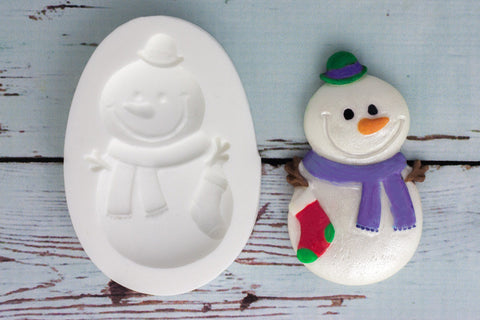 Christmas Holiday Snowman Silicone cake cupcake craft mold Mould - Ellam Sugarcraft Moulds For Fondant Or Chocolate