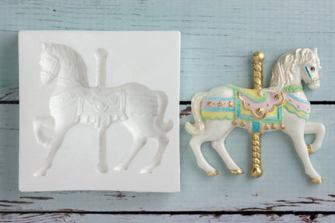 Carousel Horse Silicone cupcake cake craft mould mold - Ellam Sugarcraft Moulds For Fondant  Chocolate clay resin