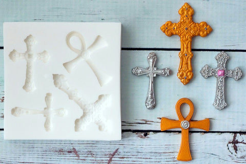 Communion cupcake mold-Crosses, Baptism, Christian, Silicone craft cake  Mould - Ellam Sugarcraft Moulds For Fondant Or Chocolate