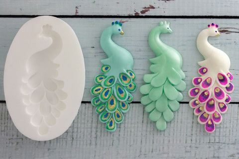 Peacock Silicone cupcake Mould - peacock cake - Ellam Sugarcraft Moulds For Fondant Or Chocolate