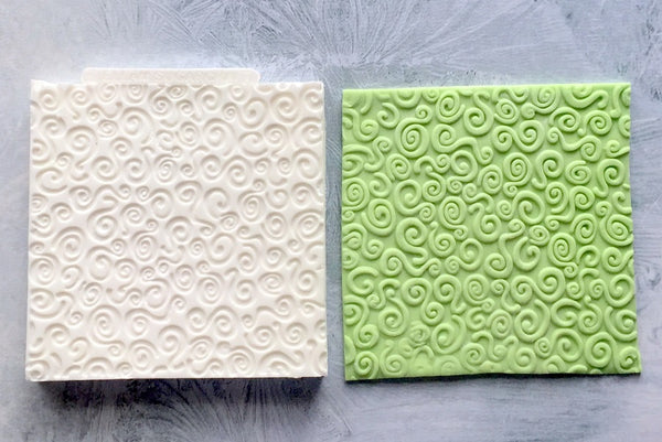  Swirls Embossing Texture Mat Silicone craft cake cupcake Mould - Ellam Sugarcraft Moulds For Fondant Or Chocolate