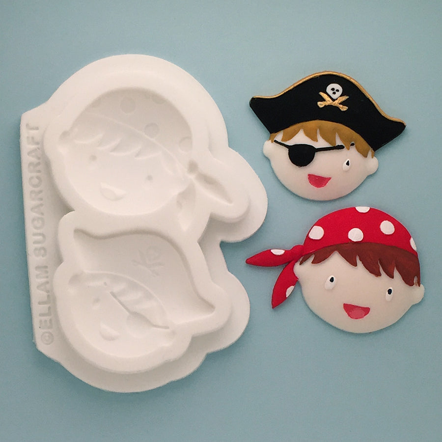 Pirate cupcake Mould - pirate party- Ellam Sugarcraft cake cupcake craft Moulds For Fondant Or Chocolate