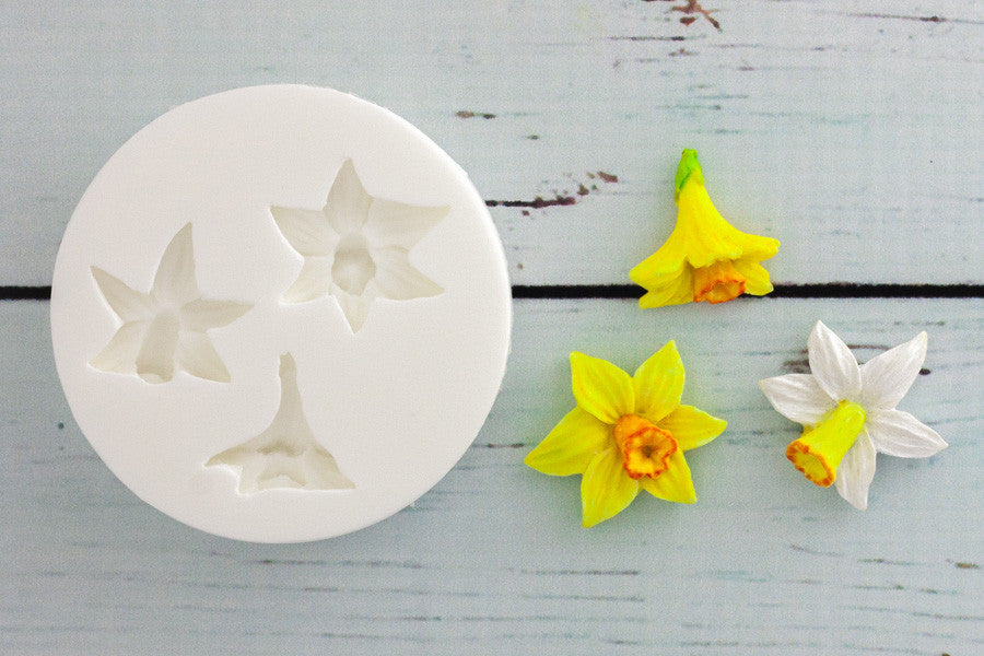  Daffodil Mould - Easter mould- Ellam Sugarcraft cupcake cake craft  Moulds For Fondant Or Chocolate