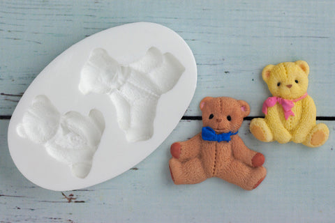 Teddy Bears, Baby Teddies Silicone Mould - Ellam Sugarcraft Moulds For Fondant Or Chocolate