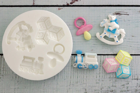 Baby shower cupcakes Nursery Silicone cupcake Mould - Ellam Sugarcraft Moulds For Fondant Or Chocolate