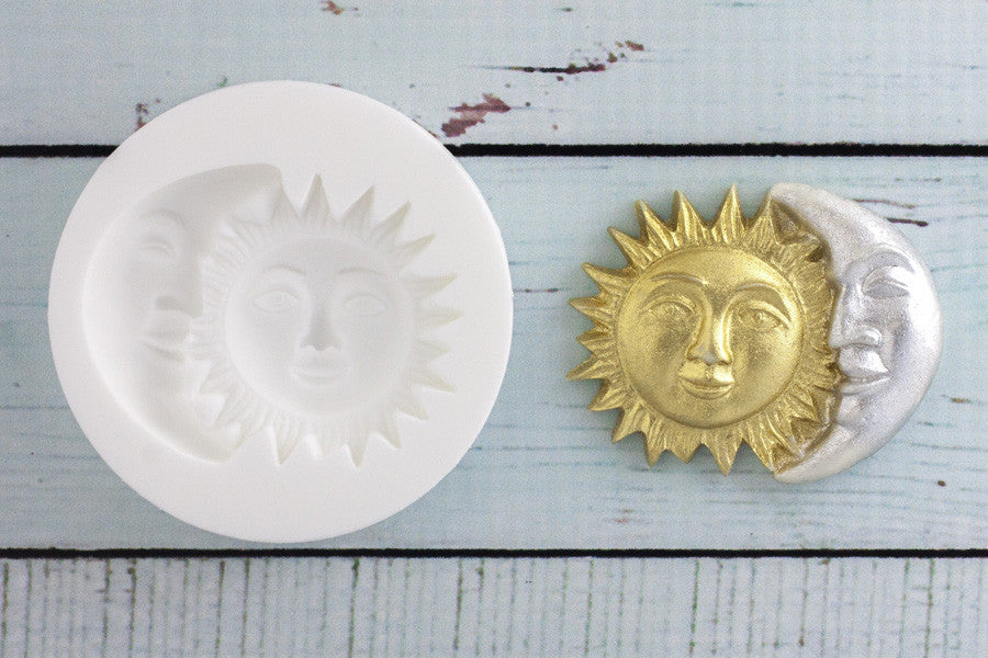 Sun & Moon Silicone Mould - Ellam Sugarcraft Moulds For Fondant Or Chocolate